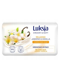LUKSJA CREAMY & SOFT Mydło w kostce kremowe JAŚMIN I WANILIA, 90 g