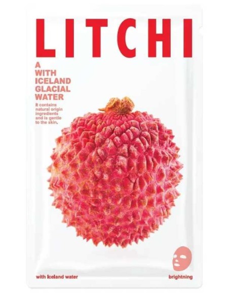 CONNY Maska do twarzy w płachcie rozświetlająca WODA LODOWCOWA Z LICZI, 1 szt