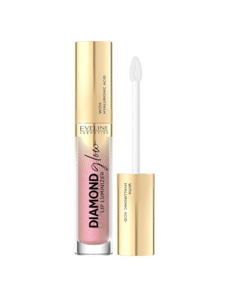 EVELINE DIAMOND GLOW LIP LUMINIZER Błyszczyk do ust z kwasem hialuronowym 08 HONEY GLAM, 4,5 ml