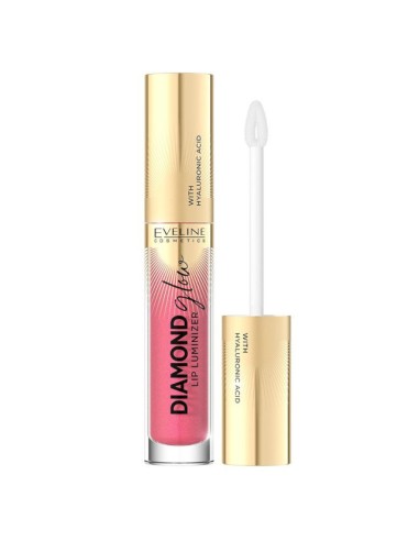 EVELINE DIAMOND GLOW LIP LUMINIZER Błyszczyk do ust z kwasem hialuronowym 09 PEACH DREAM, 4,5 ml