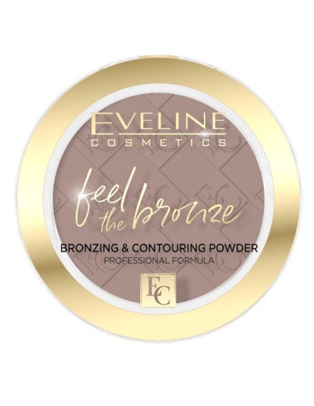 EVELINE FEEL THE BRONZE Puder brązujący do twarzy 01 MILKY WAY, 4 g
