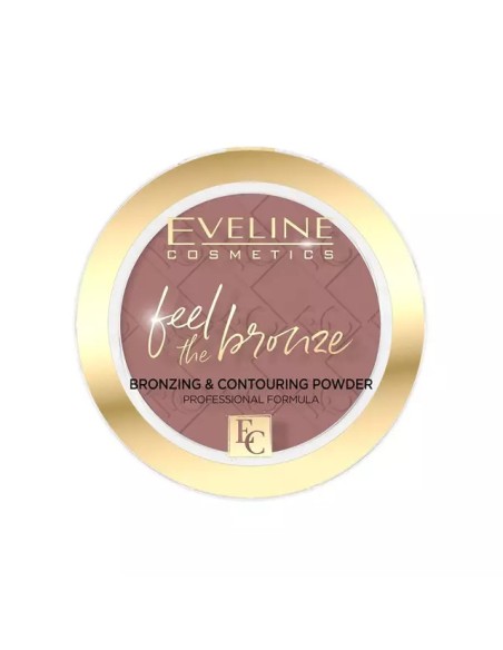 EVELINE FEEL THE BRONZE Puder brązujący do twarzy 02 CHOCOLATE CAKE, 4 g