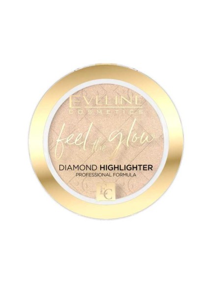 EVELINE FEEL THE GLOW Rozświetlacz w kamieniu 01 SPARKLE, 4.2 g