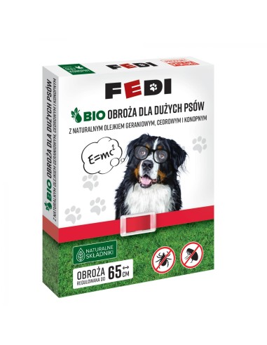 FEDI Obroża przeciw pchłom i kleszczom BIO dla dużych psów, 1 szt 