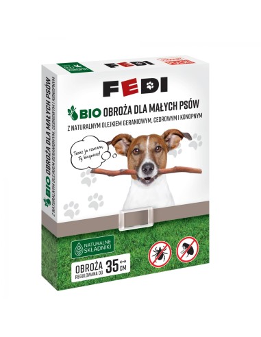 FEDI Obroża przeciw pchłom i kleszczom BIO dla małych psów, 1 szt