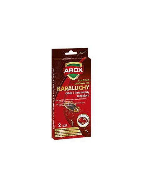 AROX Pułapka lepowa na karaluchy, rybiki i inne owady biegające, 2 szt