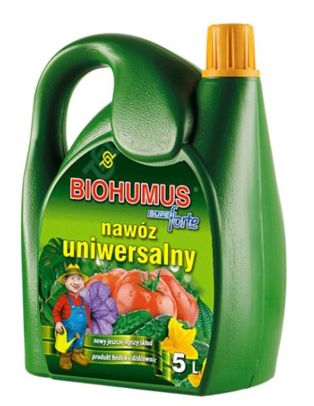 AGRECOL BIOHUMUS SUPER FORTE Nawóz uniwersalny DO ROŚLIN DOMOWYCH, BALKONOWYCH I OGRODOWYCH, 5 l