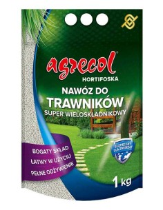 AGRECOL HORTIFOSKA Nawóz granulowany DO TRAWNIKÓW SUPER WIELOSKŁADNIKOWY, 1 kg