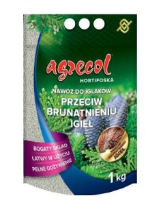 AGRECOL HORTIFOSKA Nawóz granulowany DO IGLAKÓW PRZECIW BRUNATNIENIU IGIEŁ, 1 kg