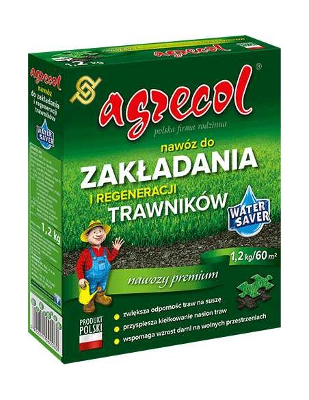AGRECOL Nawóz DO ZAKŁADANIA I REGENERACJI TRAWNIKÓW, 1.2 kg