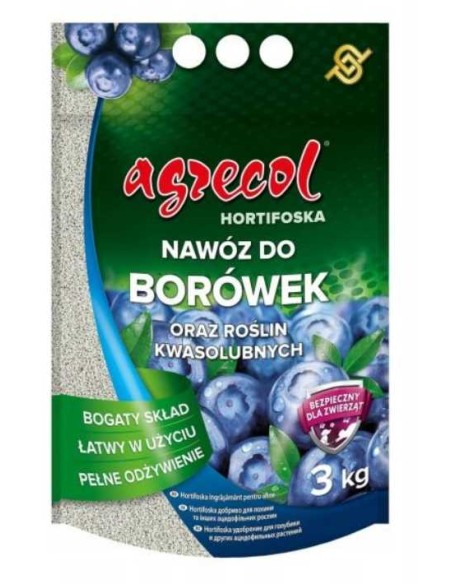 AGRECOL HORTIFOSKA Nawóz granulowany DO BORÓWEK, 3 kg