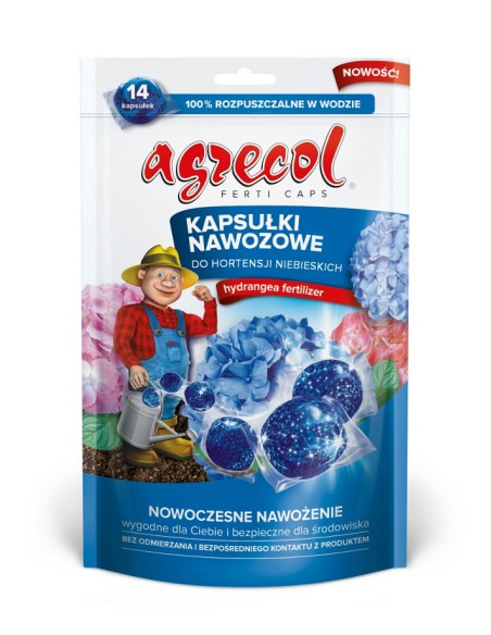 AGRECOL Nawóz  w kapsułkach DO HORTENSJI NIEBIESKICH, 14 szt