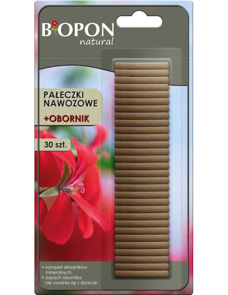 BIOPON NATURALPałeczki nawozowe Z OBORNIKIEM, 30 szt