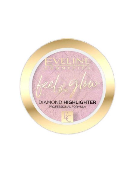 EVELINE FEEL THE GLOW Rozświetlacz w kamieniu 03 ROSE GOLD, 4.2 g