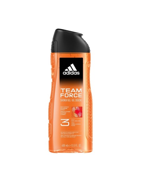 ADIDAS TEAM FORCE Żel pod prysznic do twarzy, ciała i włosów 3 w 1 dla mężczyzn WITH ORANGE EXTRACT, 400 ml