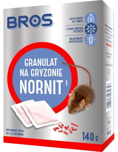 BROS Granulat na gryzonie NORNIT, 140 g 