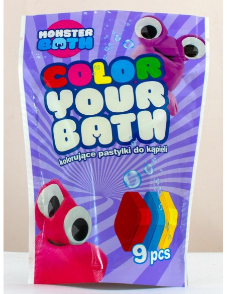 MARBA KIDS MONSTER BATH Pastylki do kąpieli BARWIĄCE, 9 szt