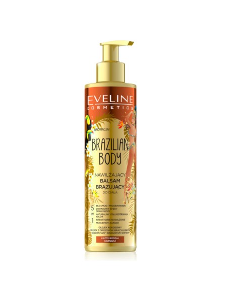EVELINE BRAZILIAN BODY Balsam do ciała BRĄZUJĄCY 5w1, 200 ml 