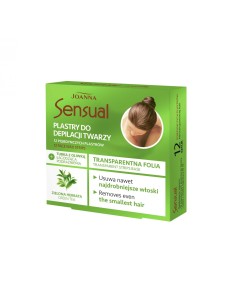 JOANNA SENSUAL Plastry do depilacji twarzy ZIELONA HERBATA, 12 szt 