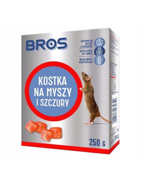 BROS Trutka na myszy i szczury KOSTKA, 250 g
