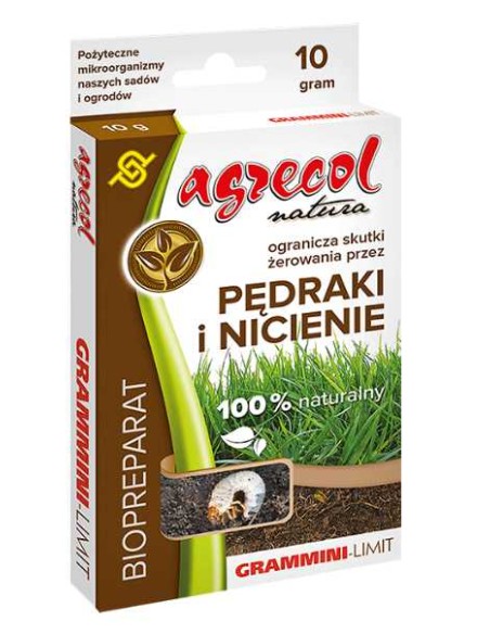 AGRECOL NATURA Preparat ograniczający skutki żerowania przez pędraki i nicienie GRAMMINI-LIMIT, 10 g
