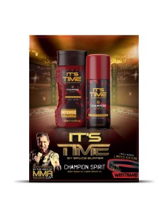 IT'S TIME  Dezodorant do ciała w sprayu 150 ml + żel pod prysznic 250 ml CHAMPION SPIRIT, zestaw
