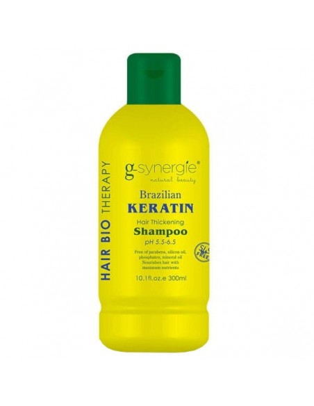 G-SYNERGIE BRAZILIAN Keratin Szampon zwiększający objętość, 300ml po prostowaniu włosów 
