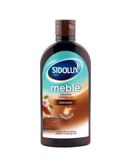 SIDOLUX Mleczko do pielęgnacji mebli drewnianych Z OLEJEM MIGDAŁOWYM, 300 ml