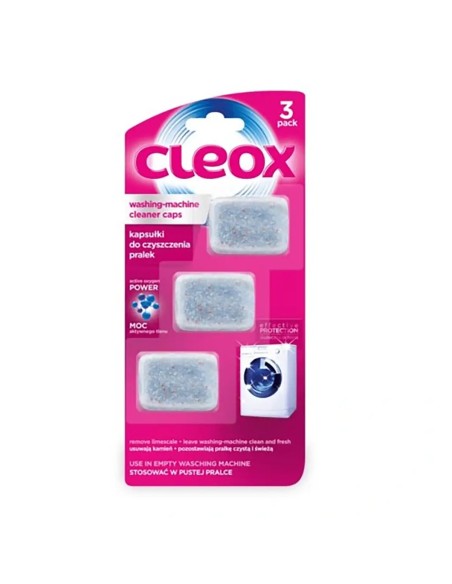 CLEOX Kapsułki do czyszczenia pralki, 3 szt 
