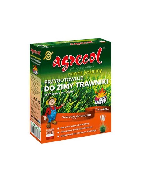 AGRECOL Nawóz jesienny PRZYGOTOWUJE DO ZIMY TRAWNIKI I TRAWY OZDOBNE, 1.2 kg