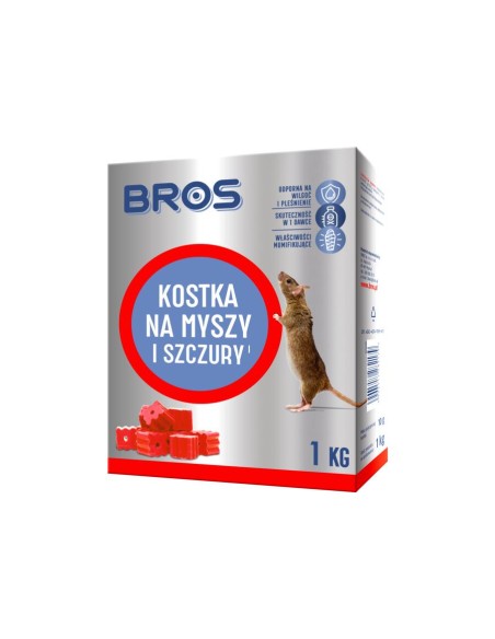 BROS Trutka na myszy i szczury KOSTKA,1 kg