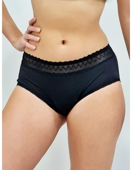 GENTLE DAY ECO Majtki menstruacyjne CZARNE HIPSTER rozm. M, 1 szt