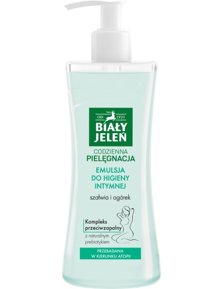BIAŁY JELEŃ Emulsja do higieny intymnej SZAŁWIA I OGÓREK, 265 ml