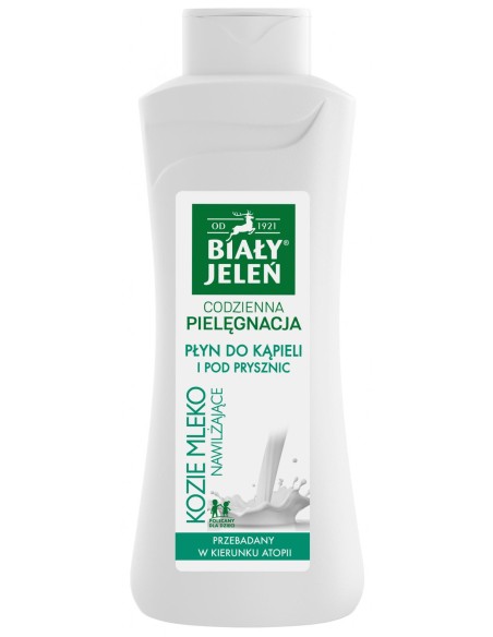 BIAŁY JELEŃ Płyn do kąpieli i pod prysznic NAWILŻAJĄCE KOZIE MLEKO, 750 ml