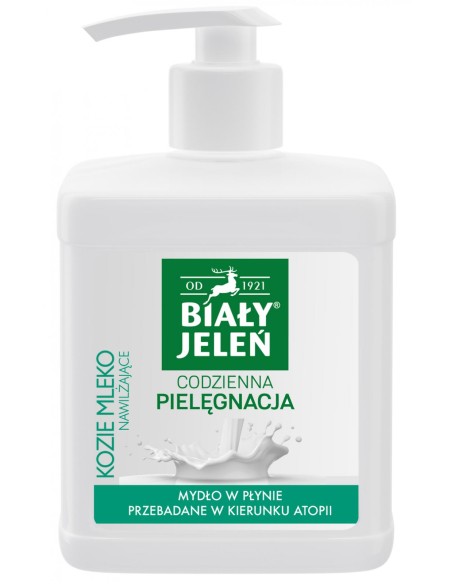 BIAŁY JELEŃ Mydło w płynie NAWILŻAJĄCE KOZIE MLEKO, 500 ml