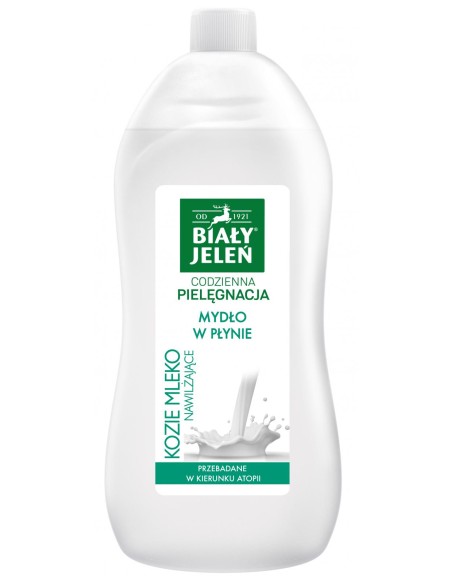 BIAŁY JELEŃ Mydło w płynie NAWILŻAJĄCE KOZIE MLEKO, 1 l 
