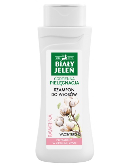 BIAŁY JELEŃ Szampon do włosów hipoalergiczny BAWEŁNA, 300 ml