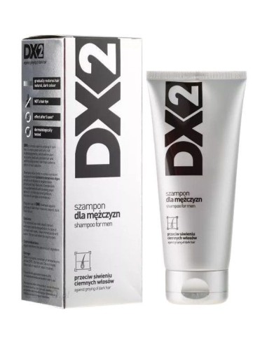  DX2 Szampon do włosów dla mężczyzn PRZECIW SIWIENIU CIEMNYCH WŁOSÓW, 150 ml
