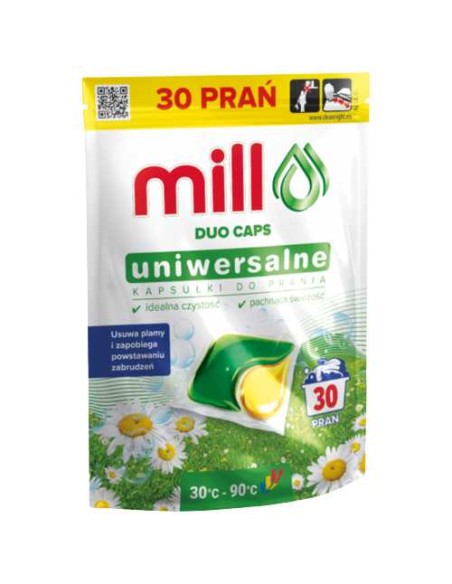 MILL DUO CAPS Kapsułki do prania UNIWERSALNE, 30 szt