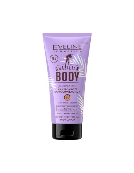 EVELINE BRAZILIAN BODY Żel-balsam do ciała SAMOOPALAJĄCY UJĘDRNIAJĄCY, 150 ml 