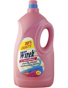 WIREK Płyn do prania DELIKATNYCH TKANIN Z LANOLINĄ , 4 l