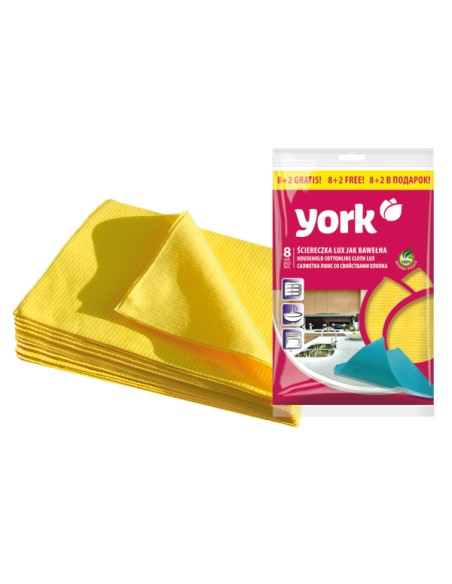 YORK  Ściereczka LUX jak bawełna, 8 szt + 2 szt GRATIS