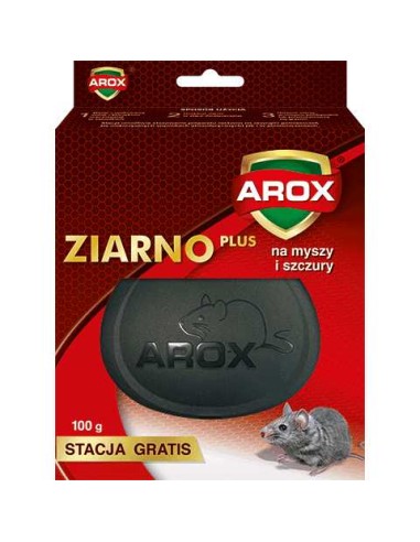 AROX ZIARNO PLUS Przynęta na myszy i szczury + stacja deratyzacyjna, 100 g