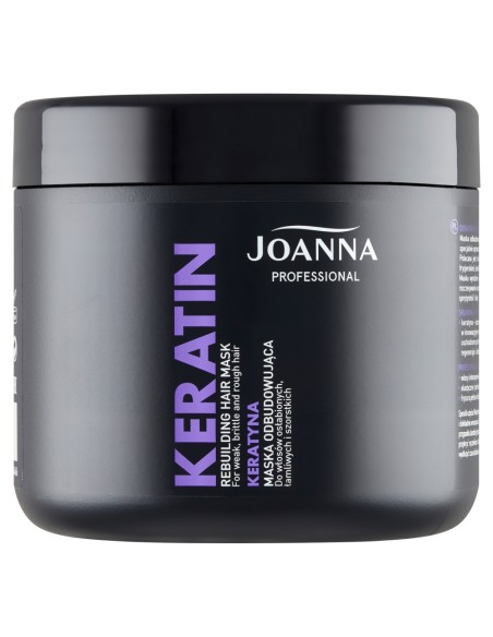 ‌JOANNA PROFESSIONAL KERATIN Maska do włosów ODBUDOWUJĄCA, 500 g