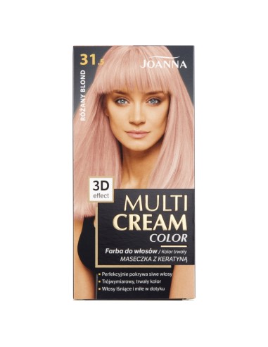 JOANNA MULTI CREAM COLOR Farba do włosów 31.5 RÓŻANY BLOND