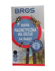 BROS Siatka na drzwi MAGNETYCZNA 100x220 CZARNA