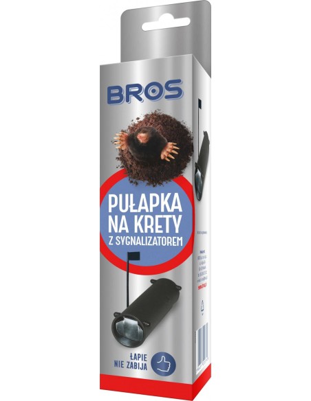 BROS Pułapka na krety Z SYGNALIZATOREM, 1 szt