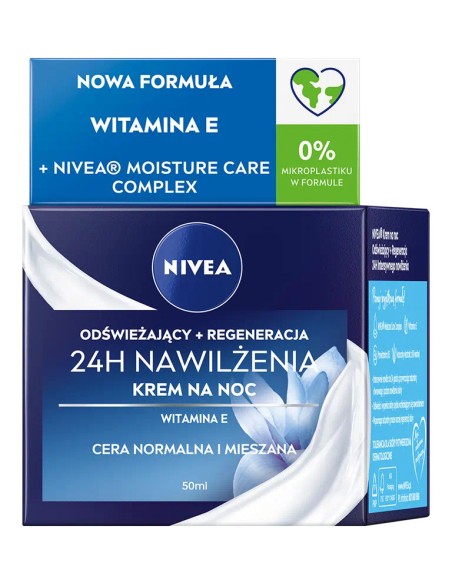 NIVEA Krem do twarzy na noc ODŚWIEŻAJĄCO-REGENERUJĄCY, 50 ml