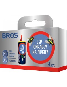 BROS Lep na muchy OKRĄGŁY, 4 szt