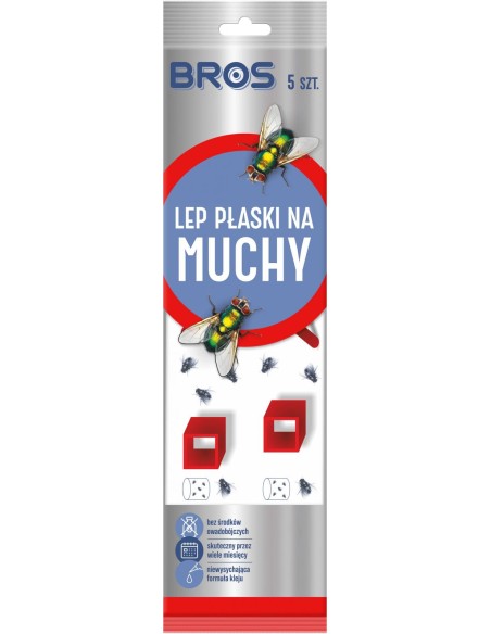 BROS Lep na muchy PŁASKI, 5 szt